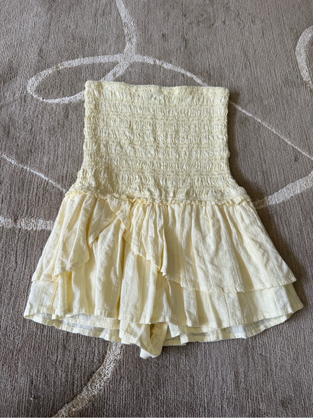 Princess Polly Yellow strapless mini dress